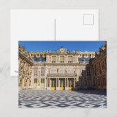 De marmer binnenplaats van het Paleis Versailles, Briefkaart (Voorkant / Achterkant)