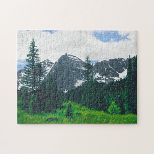 De Maroon Bells in Aspen, Colorado. Legpuzzel (Horizontaal)