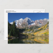 De Maroon Bells in de herfst... Briefkaart (Voorkant / Achterkant)