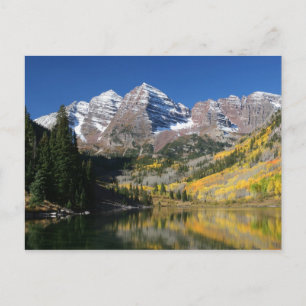 De Maroon Bells in de herfst... Briefkaart