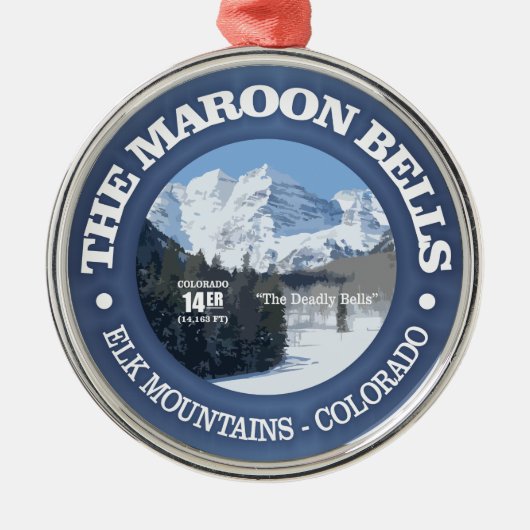 De Maroon Bells Metalen Ornament (Voorkant)