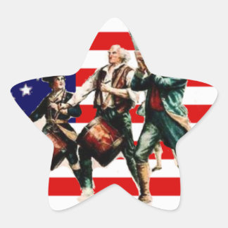 De mars voor vrijheid eindigt nooit ster sticker