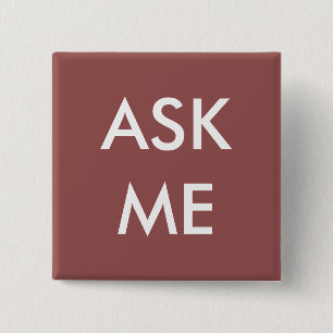 De marsala vraagt me! Buttonnen voor Vierkante Button 5,1 Cm