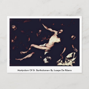 de martelaarschap van St. Bartholomew door Jusepe Briefkaart