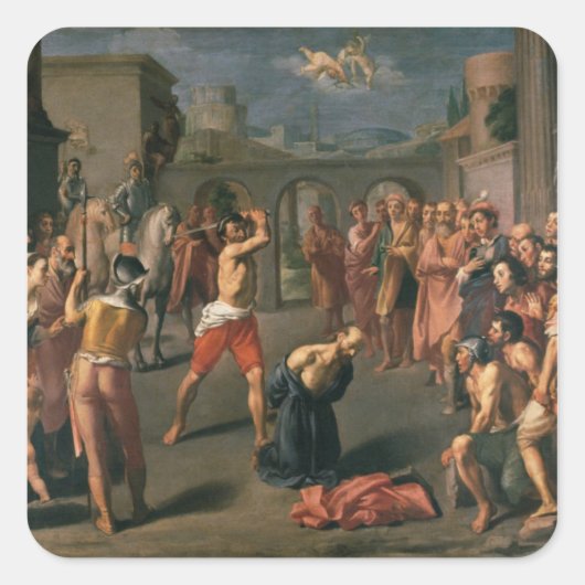 De martelaarschap van St.Paul Vierkante Sticker (Voorkant)