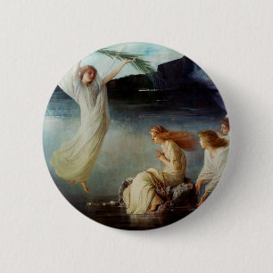 De marteldood van de Heilige Christina Ronde Button 5,7 Cm
