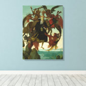 De marteling van Saint Anthony, 1487, door Michela Canvas Afdruk (Insitu (Houten vloer))