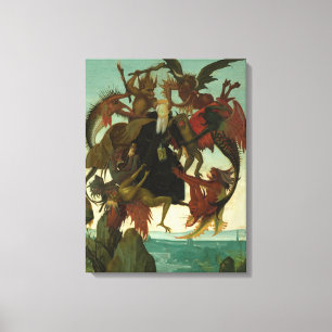 De marteling van Saint Anthony, 1487 door Michelan Canvas Afdruk
