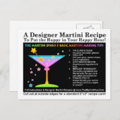 De Martini Diva's 5 Basic Martini Tips Briefkaart (Voorkant / Achterkant)