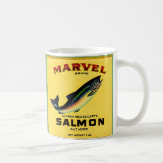 De marvel-zalm uit de jaren '30 kan een label krij koffiemok