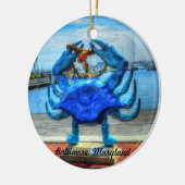 De Maryland Blue Crab Ornament (Links)