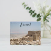 De Masada met het dode Zee Israel Briefkaart (Staand voorkant)