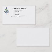 De Masoniic Card Visitekaartje (Voorkant / Achterkant)
