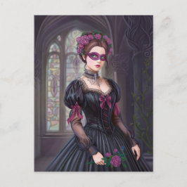 De Masquerade Victoriaans Briefkaart