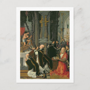 De massa van St. Gregory (olie op doek) Briefkaart