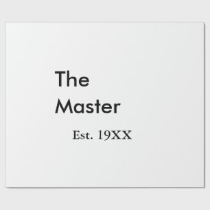 De Master baas naam est jaar datum man koning tite Cadeaupapier
