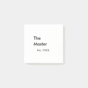 De Master baas naam est jaar datum man koning tite Post-it® Notes