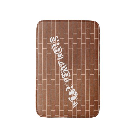 De Mat van het bakstenen Muurbad met Douanetekst (Voorkant Verticaal)