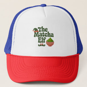 De Matcha Elf Grappige Kerst Matcha Drank Liefhebb Trucker Pet