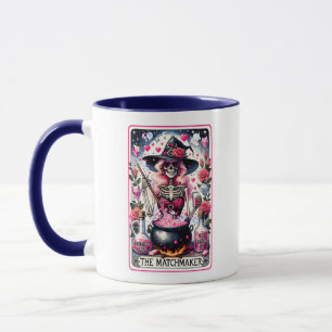 De Matchmaker Skeleton Funny Tarot Kaart Mok