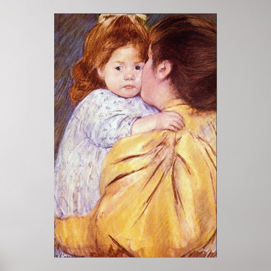 De maternale kus van Mary Stevenson Cassatt Poster (Voorkant)