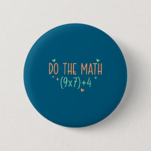 De Math 67 Meme Zes Zeven Ronde Button 5,7 Cm