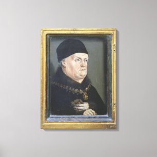 De Matheron Diptych: Portret van Rene I Canvas Afdruk