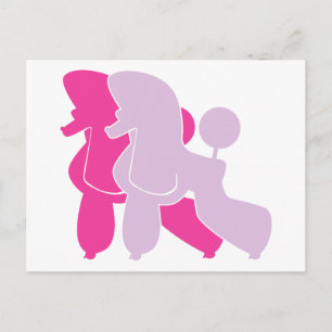 De matrijs pinken Pudel Briefkaart