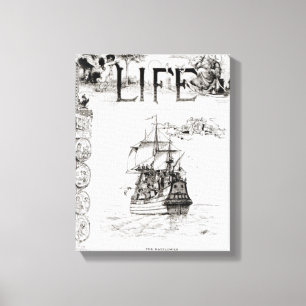 De Mayflower, dekmantel van 'Life' Canvas Afdruk