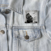 De Mayflower Vierkante Button 5,1 Cm (In situ)