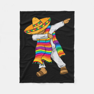 De Mayo Dabbing Mexicaanse Poncho Kinderen Peuter  Fleece Deken
