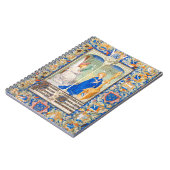 De mediane verlichte handschrift van de aankondigi notitieboek (Linkerzijde)