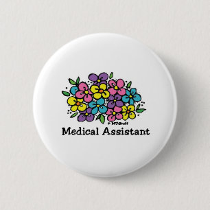 De Medische Medewerker van de bloei Ronde Button 5,7 Cm