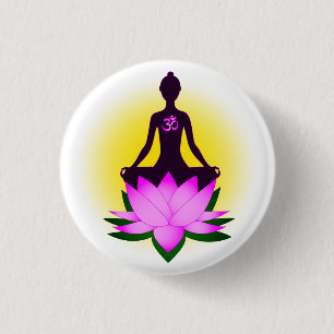 De meditatie van de yoga ronde button 3,2 cm