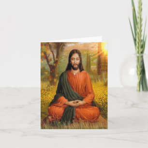 De Meditatie van Jesus-Christus Feestdagen Kaart