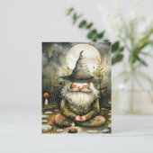 De mediterende kabouter briefkaart (Staand voorkant)