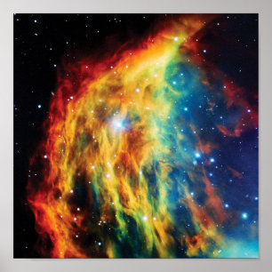 De Medusa Nebula Hubble Buitenspatie Foto Poster
