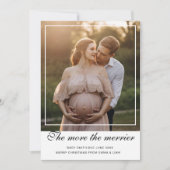 De Meer Groei Vakantie Zwangerschapsaankondigingsk Feestdagenkaart (Voorkant)