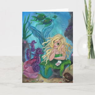 "De meermin leeg wenskaart onderwater van Kaart