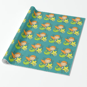 De Meermin van de roodharige Cadeaupapier