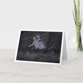 De meermin ziet een Baby Kraken notecard Kaart