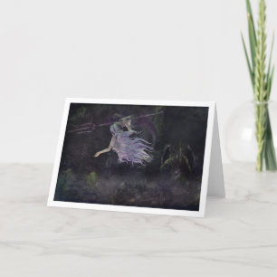 De meermin ziet een Baby Kraken notecard Kaart