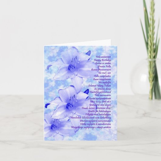 De meertalige Kaart van de Verjaardag (Voorkant)