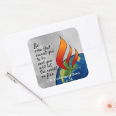 De meest beroemde St. Catherine van Siena Quote Vierkante Sticker (Envelop)