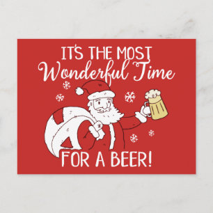 De meest fantastische kersttijd voor een bierkerst feestdagenkaart