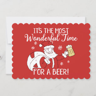 De meest fantastische kersttijd voor een bierkerst feestdagenkaart