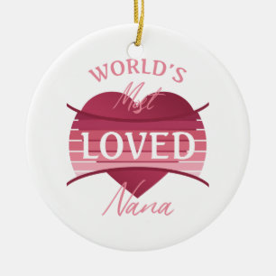 De meest geliefde Nana ter wereld Keramisch Ornament