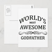 De meest Geweldige godfather ter wereld Briefkaart (Voorkant / Achterkant)