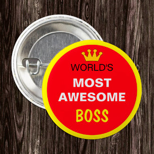 De meest Geweldige werelden - BOSS (beste) Ronde Button 3,2 Cm