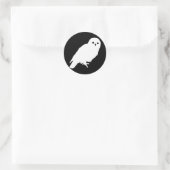 De meest Geweldige witte uil op aarde Ronde Sticker (Tas)